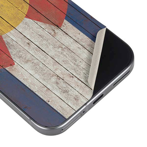 Colorado Flag Dark Wood Pixel 9 Pro XL Skin